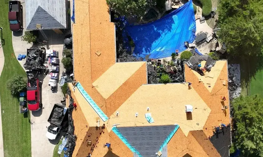 Professional Storm Damage Roof Repair being performed in Ontario
